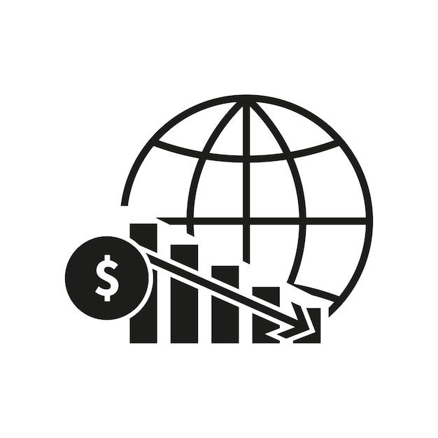 Global financial crisis icon Vector illustration EPS 10 Stock image