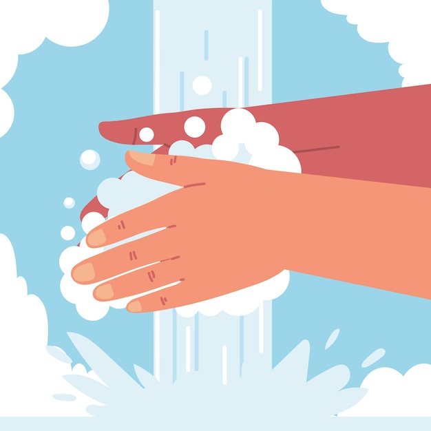 Vector global handwashing awareness