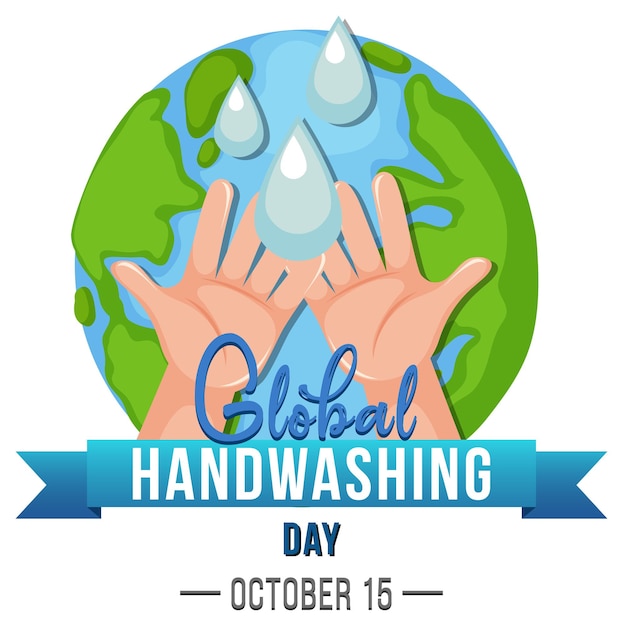 Vector global handwashing day banner design