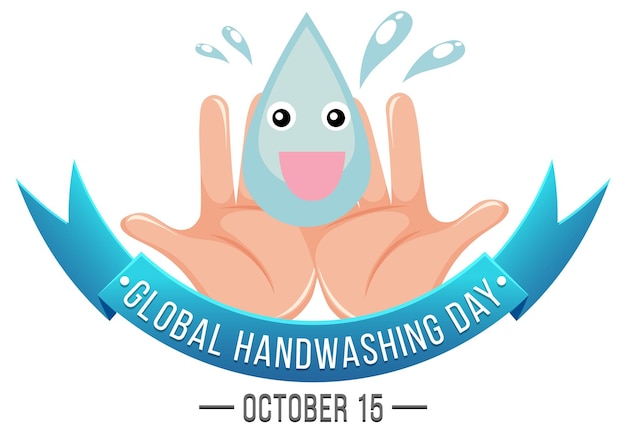 Vector global handwashing day banner design