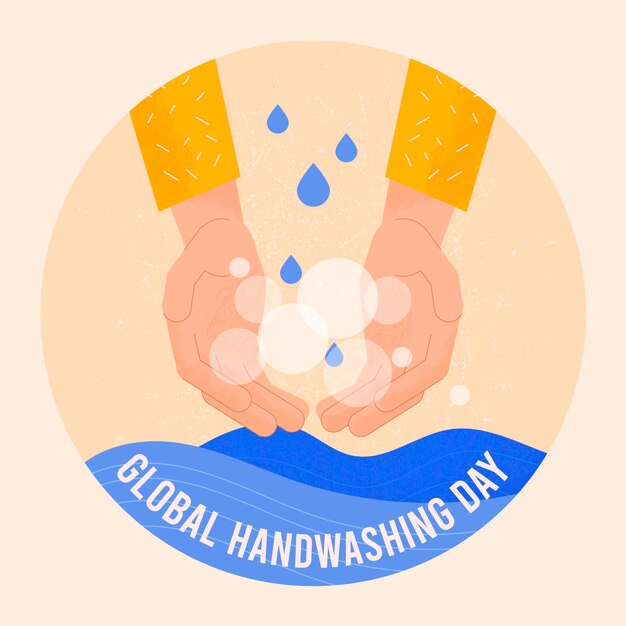 Vector global handwashing day concept