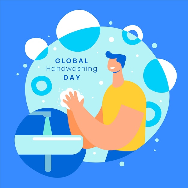 Вектор Концепция глобального дня мытья рук