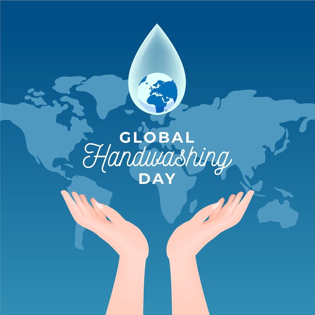 Global handwashing day illustration