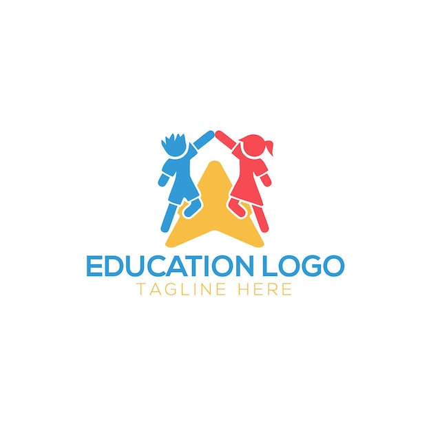 Vector global learning logo design with book and hat