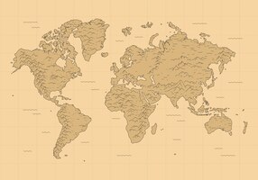 全球地图的矢量