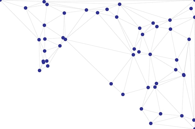 Global network connection background for banner design Abstract line background with connecting dots and lines Network Connecting dot polygon Social network communication Internet technology