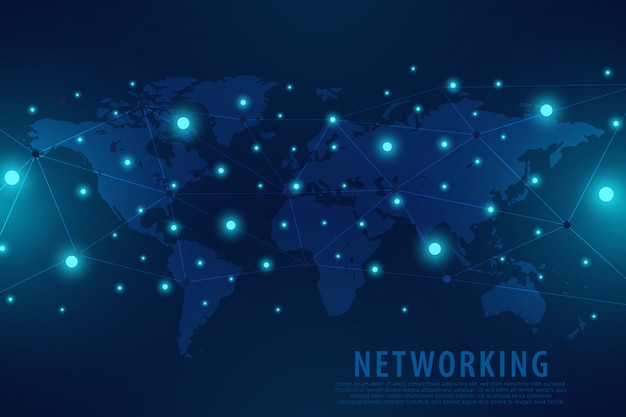 Vector global network connection background