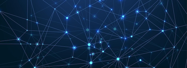 Global network connection concept Big data visualization Social network Internet technology