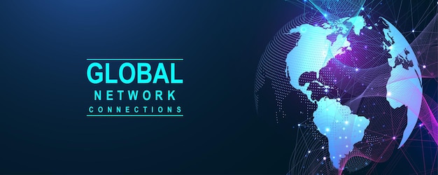 Vector global network connection concept