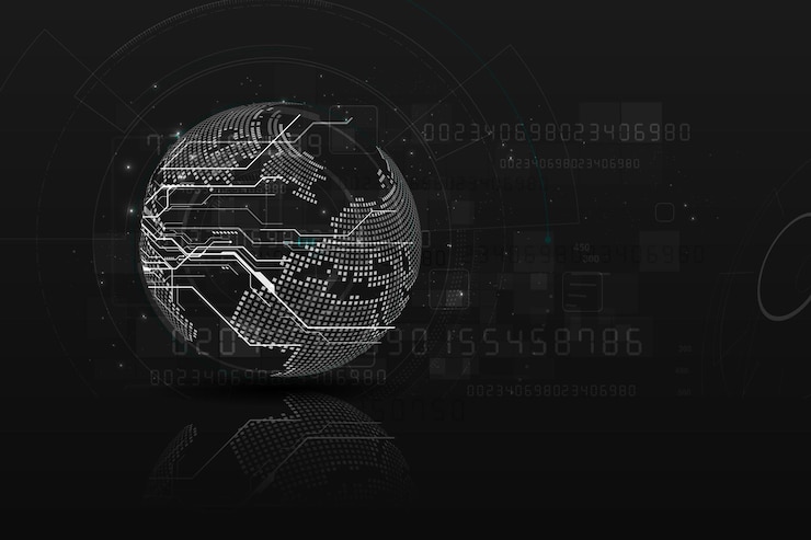 Vector global network connection. world map point and line composition concept of global business. vector illustration