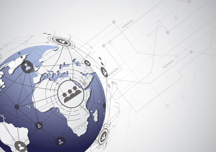 Vector global network connection.