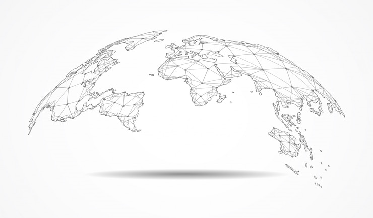 Vector global network connection.