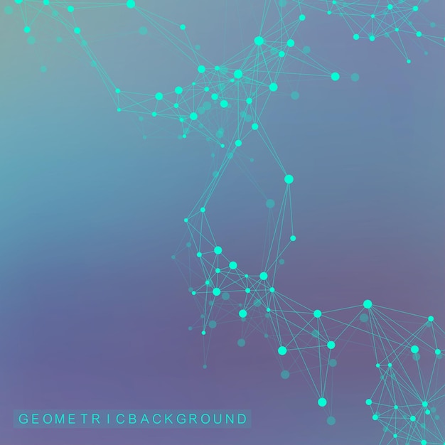 Вектор Глобальные сетевые соединения с точками и линиями сеть и фон визуализации больших данных футуристический глобальный бизнес векторная иллюстрация