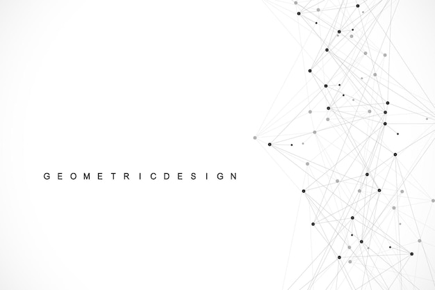 Connessioni di rete globale con punti e linee