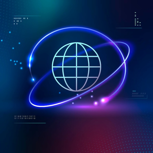 Vector global network futuristic technology vector