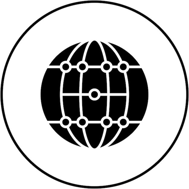 Global Network icon vector image Can be used for Business and Office