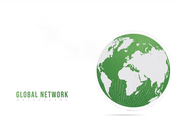 Vector global network illustration