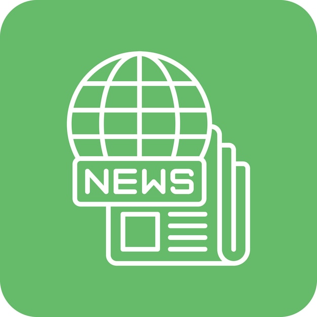 Vector global news icon