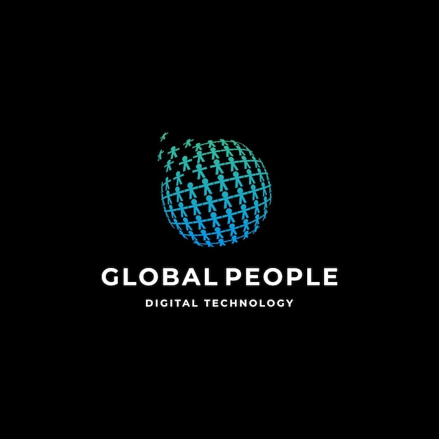 Global people community logo design inspiratie