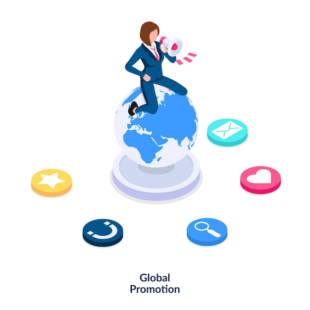 Global promotion. Vector illustration