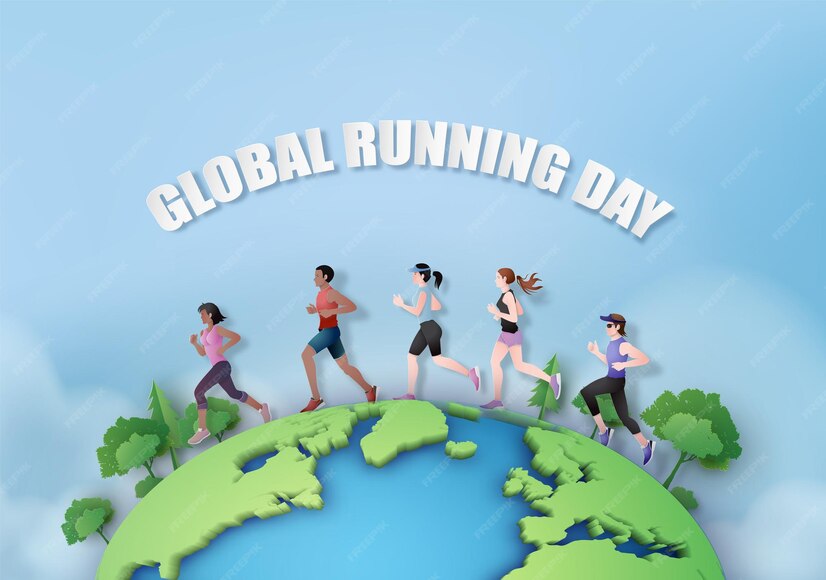 Premium Vector Global running day