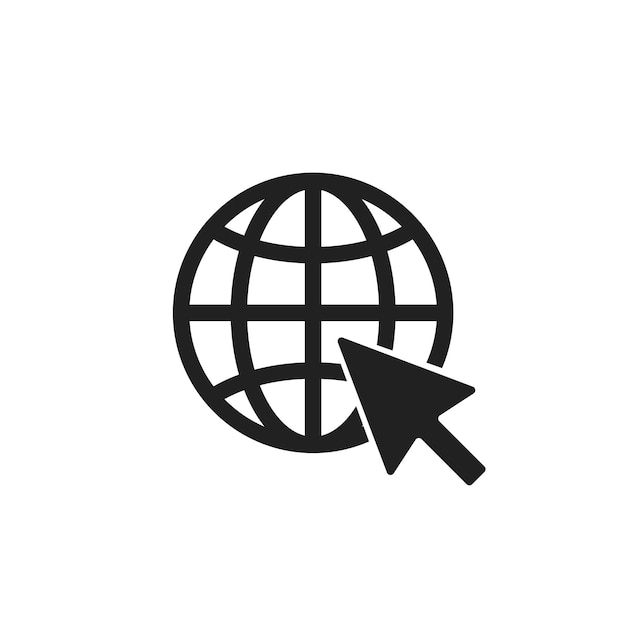 Global social network isolated icon Web element in flat vector