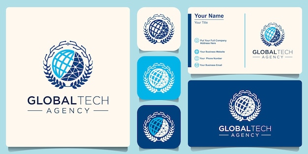 Global tech logo designs template.