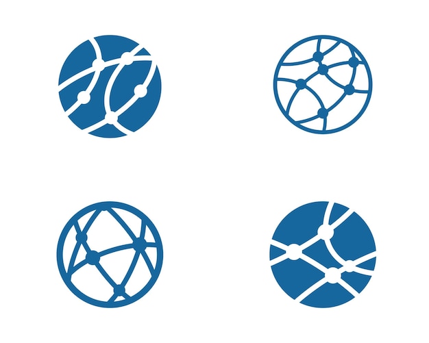 Global technology icon design