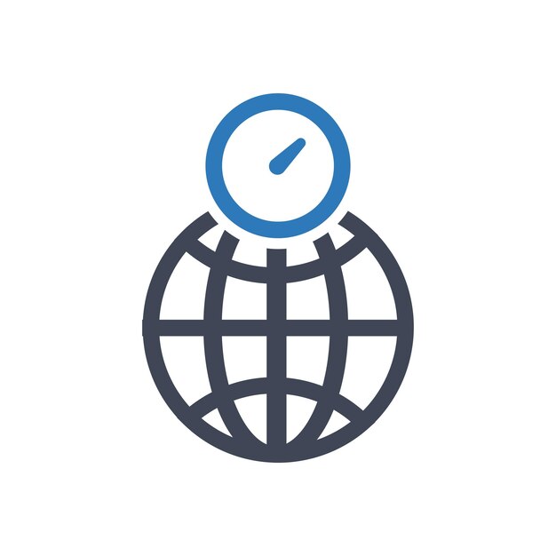 Vector global time icon