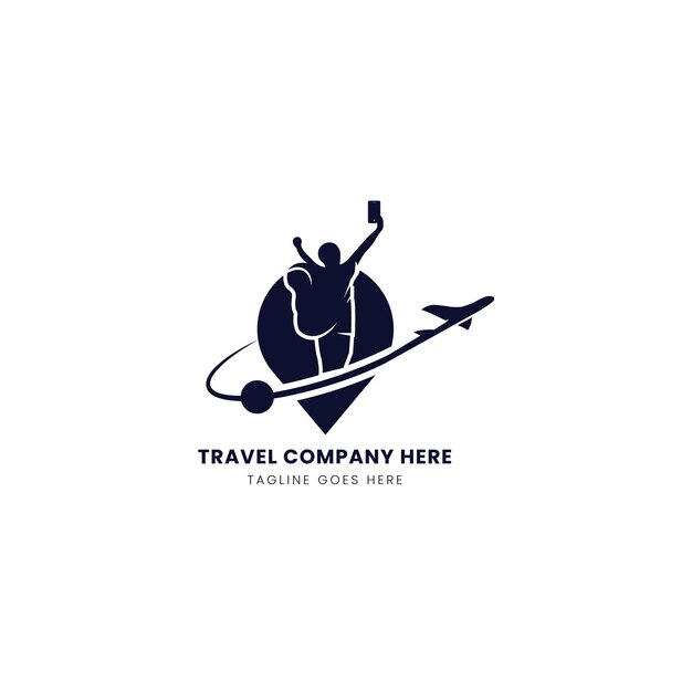 Vector global travel logo