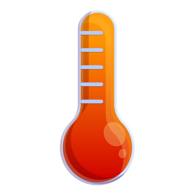 Vector global warm high temperature icon cartoon of global warm high temperature vector icon for web design isolated on white background
