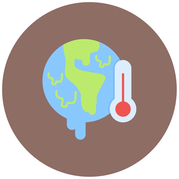 Vector global warming flat illustration