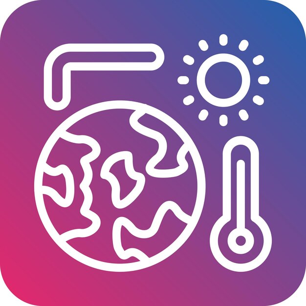 Vector global warming icon style