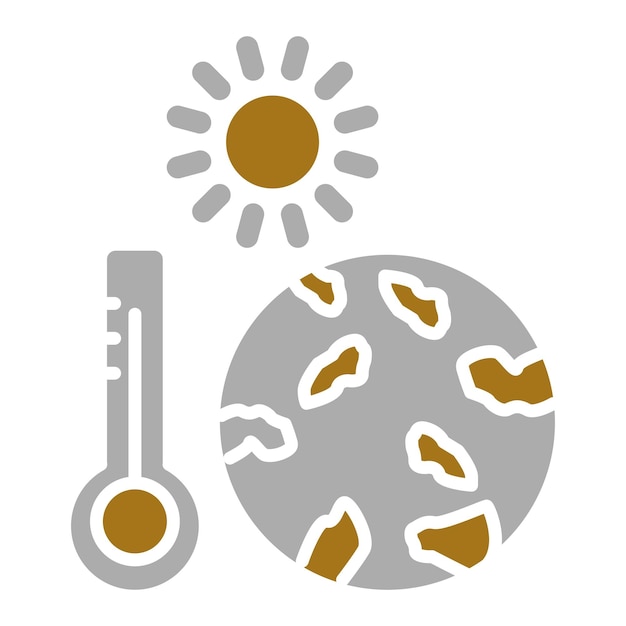 Vector global warming icon style