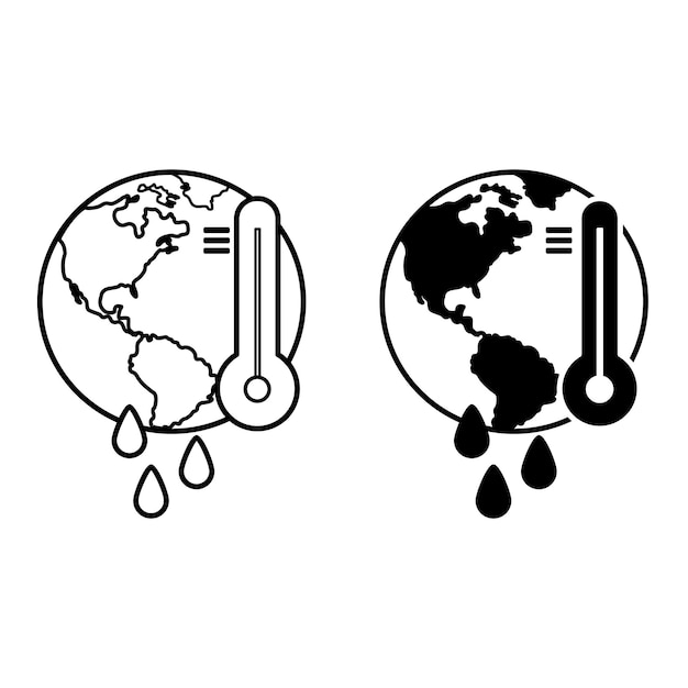 Vector global warming icons