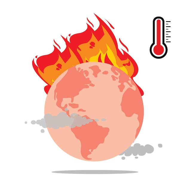 Vector global warming illustration