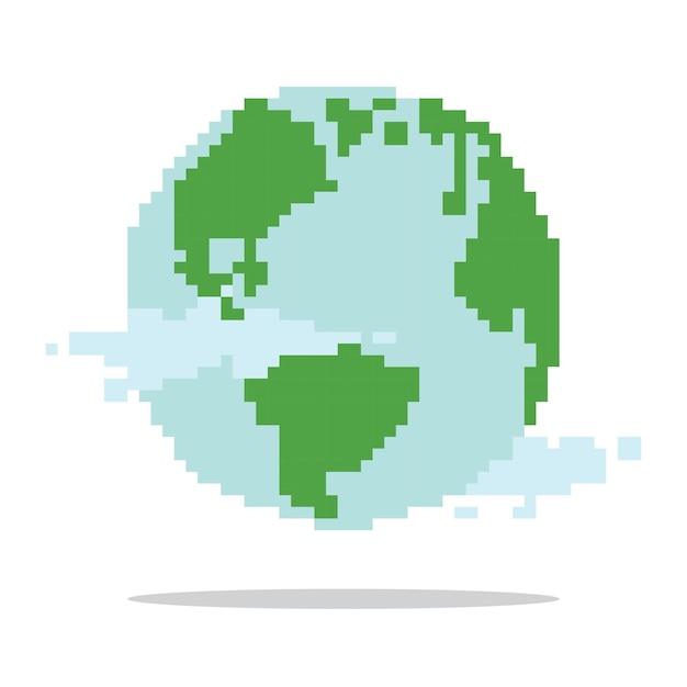 Vector global warming pixel