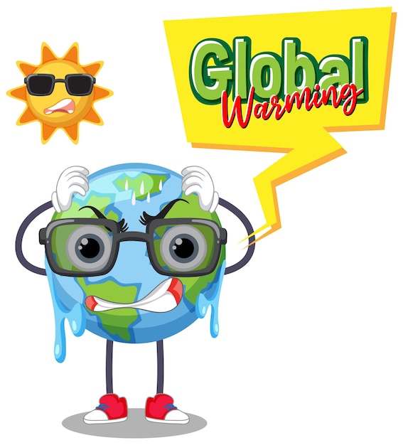 Global warming vector concept