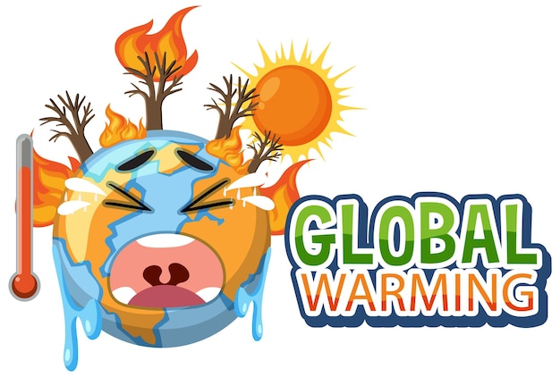 Global warming vector concept