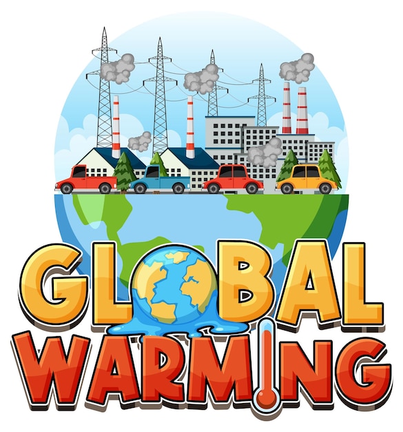 Global warming vector concept