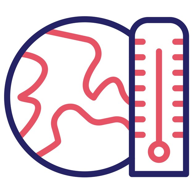 Global Warming vector icon illustration of Natural Disaster iconset