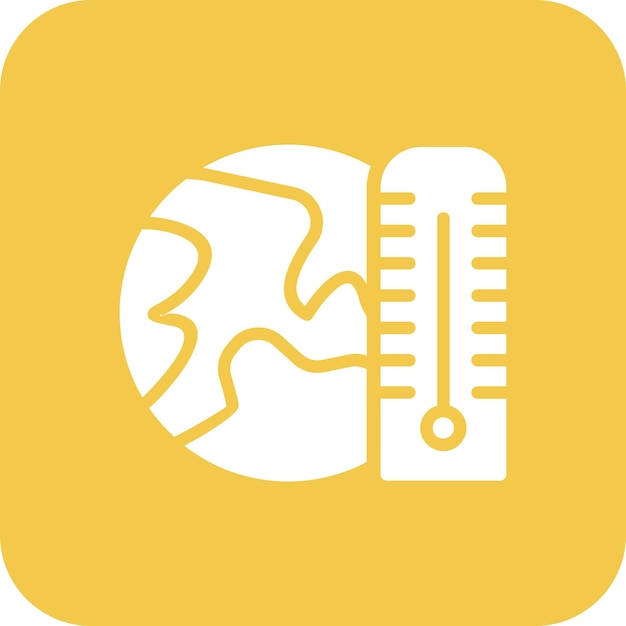 Global Warming vector icon illustration of Natural Disaster iconset