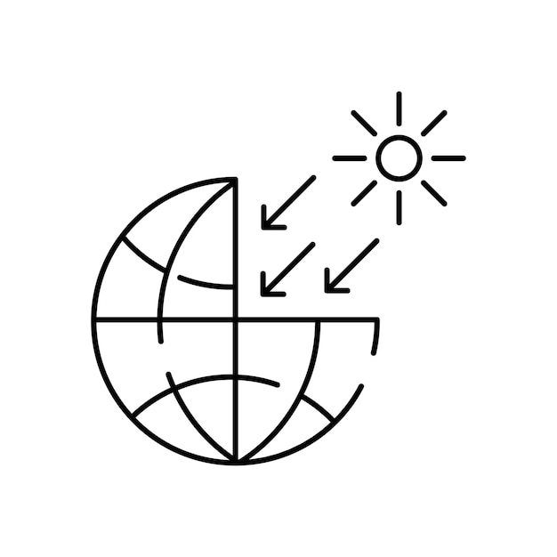 Global warning icon vector eps10 Earth warming