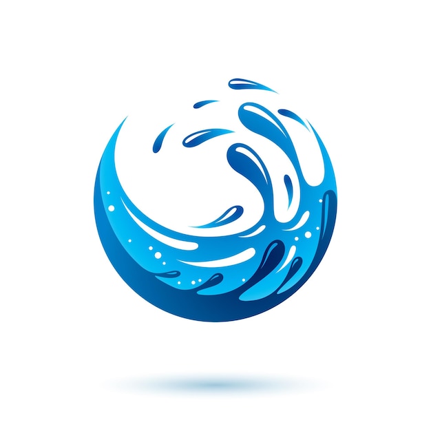 Vector global water circulation vector symbol for use in mineral water advertising. body cleansing concept.