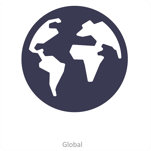 global and world icon concept