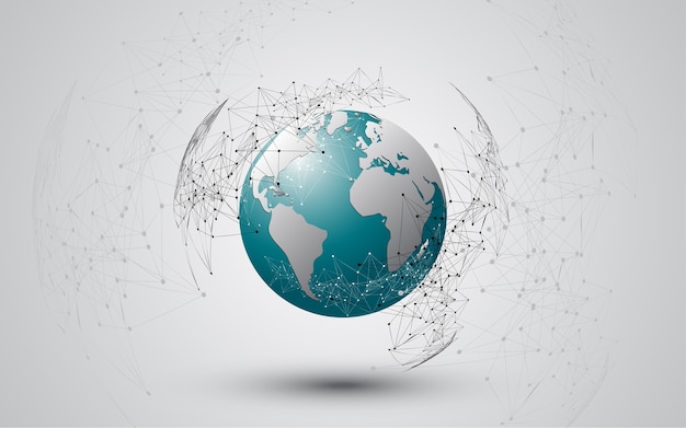 Globale abstracte de technologieachtergrond van de netwerkverbinding