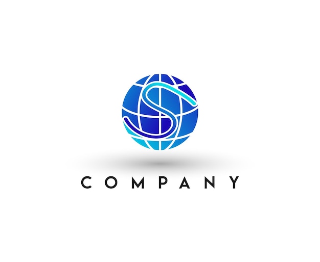 Logo globalista logo tech globale s lettera logo