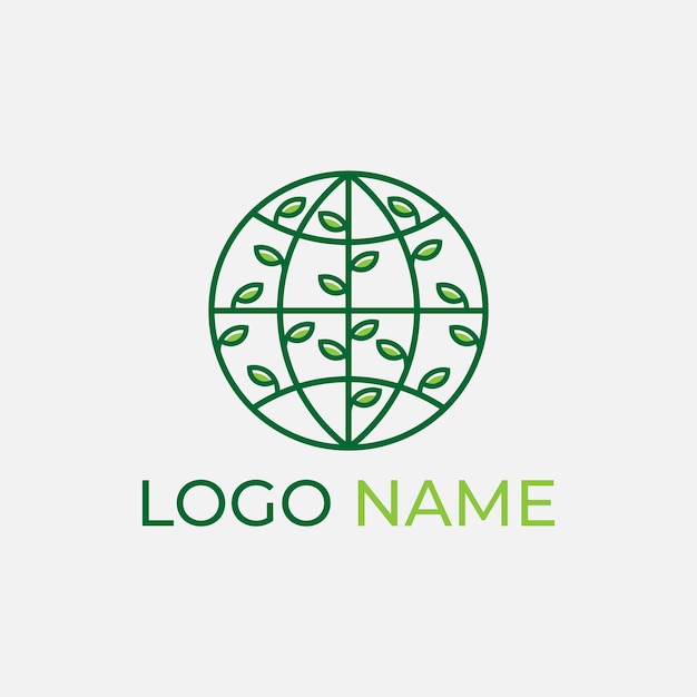 Globe Green Nature Line Logo