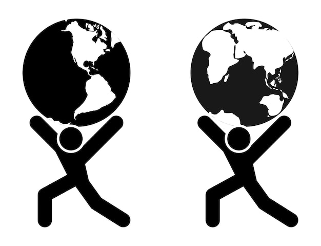 Globe Holding Man