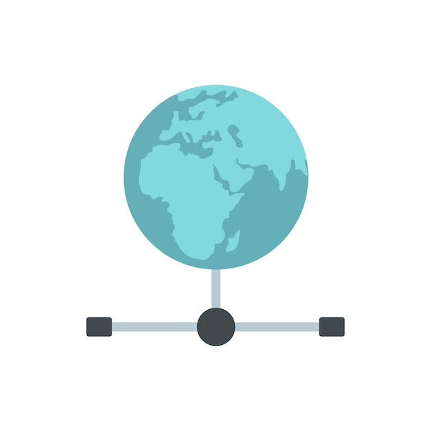 Globe icon in flat style on a white background